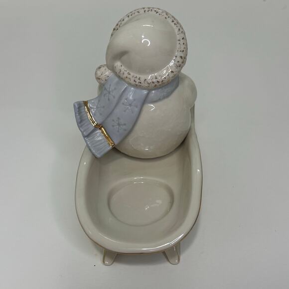 Lenox Snowman on Sled Votive - Picture 4 of 7